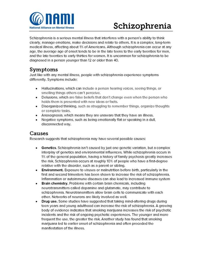 schizophrenia essay pdf