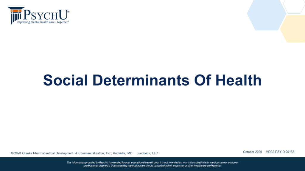 Social Determinants Of Health – PsychU