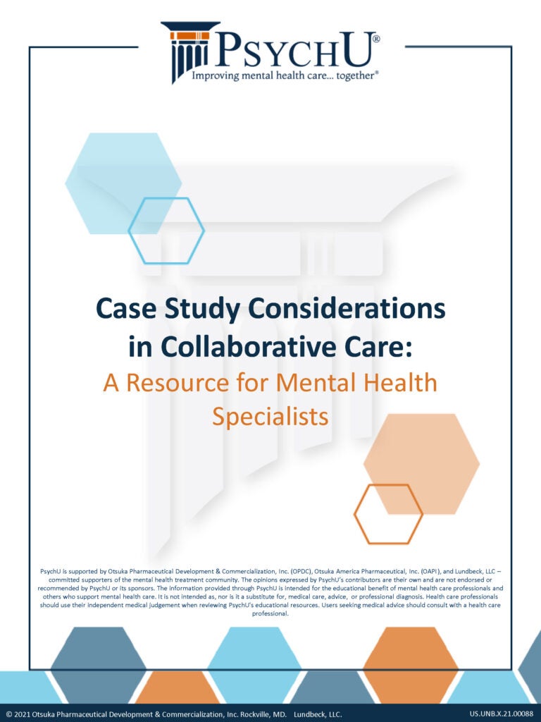 Case Study Considerations In Collaborative Care A Resource For Mental