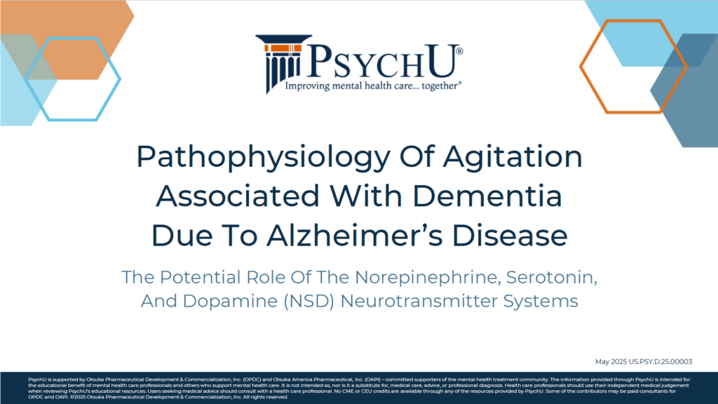 Cover of Pathophysiology of Agitation slidedeck