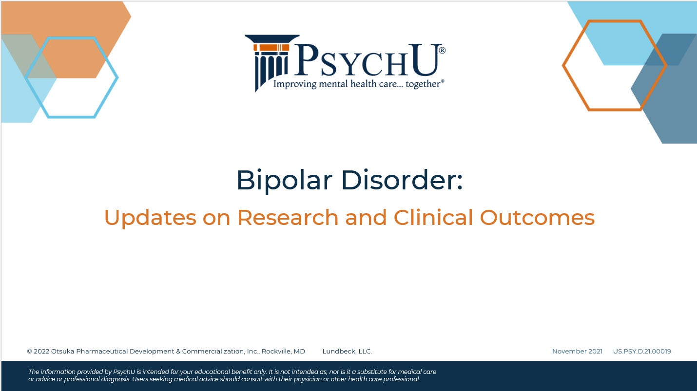 Bipolar Disorder Updates On Research And Clinical Outcomes Psychu